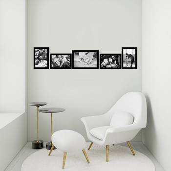 eCraftIndia Memory Wall Collage Photo Frame - Set of 5 Photo Frames for 4 Photos of 4"x6", 1 Photos of 5"x7" 3
