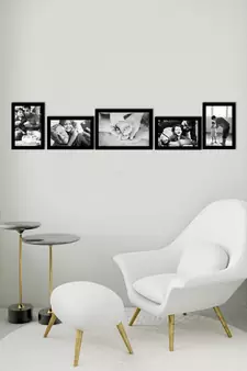 eCraftIndia Memory Wall Collage Photo Frame - Set of 5 Photo Frames for 4 Photos of 4"x6", 1 Photos of 5"x7"