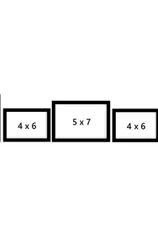 eCraftIndia Memory Wall Collage Photo Frame - Set of 5 Photo Frames for 4 Photos of 4"x6", 1 Photos of 5"x7"