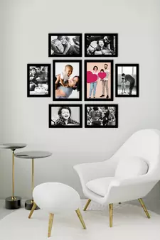 eCraftIndia Memory Wall Collage Photo Frame - Set of 8 Photo Frames for 6 Photos of 4"x6", 2 Photos of 5"x7"