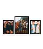 eCraftIndia Memory Wall Collage Photo Frame - Set of 3 Photo Frames for 2 Photos of 6"x8", 1 Photos of 8"x10"