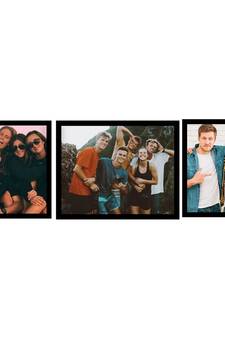 eCraftIndia Memory Wall Collage Photo Frame - Set of 3 Photo Frames for 2 Photos of 6"x8", 1 Photos of 8"x10"