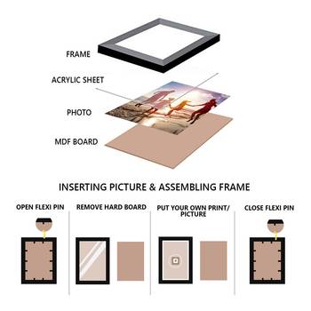 eCraftIndia Memory Wall Collage Photo Frame - Set of 3 Photo Frames for 2 Photos of 6"x8", 1 Photos of 8"x10" 5