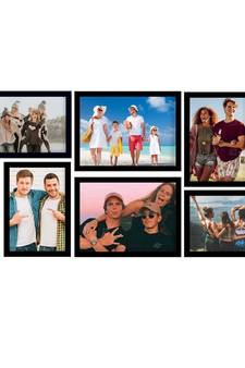 eCraftIndia Memory Wall Collage Photo Frame - Set of 6 Photo Frames for 4 Photos of 5"x7", 2 Photos of 6"x8"