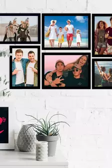 eCraftIndia Memory Wall Collage Photo Frame - Set of 6 Photo Frames for 4 Photos of 5"x7", 2 Photos of 6"x8"