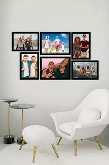 eCraftIndia Memory Wall Collage Photo Frame - Set of 6 Photo Frames for 4 Photos of 5"x7", 2 Photos of 6"x8"