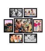 eCraftIndia Memory Wall Collage Photo Frame - Set of 7 Photo Frames for 6 Photos of 5"x7", 1 Photos of 8"x10"