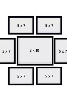 eCraftIndia Memory Wall Collage Photo Frame - Set of 7 Photo Frames for 6 Photos of 5"x7", 1 Photos of 8"x10"