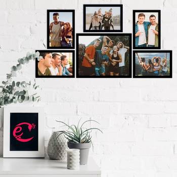 eCraftIndia Memory Wall Collage Photo Frame - Set of 6 Photo Frames for 5 Photos of 5"x7", 1 Photos of 8"x10" 2