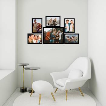 eCraftIndia Memory Wall Collage Photo Frame - Set of 6 Photo Frames for 5 Photos of 5"x7", 1 Photos of 8"x10" 3