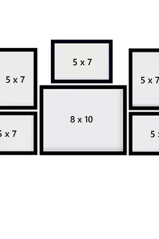 eCraftIndia Memory Wall Collage Photo Frame - Set of 6 Photo Frames for 5 Photos of 5"x7", 1 Photos of 8"x10"