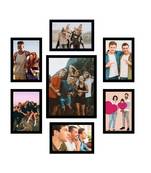 eCraftIndia Memory Wall Collage Photo Frame - Set of 7 Photo Frames for 6 Photos of 5"x7", 1 Photos of 8"x10"