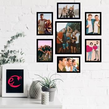 eCraftIndia Memory Wall Collage Photo Frame - Set of 7 Photo Frames for 6 Photos of 5"x7", 1 Photos of 8"x10" 2