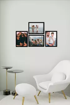 eCraftIndia Memory Wall Collage Photo Frame - Set of 4 Photo Frames for 4 Photos of 6"x8"