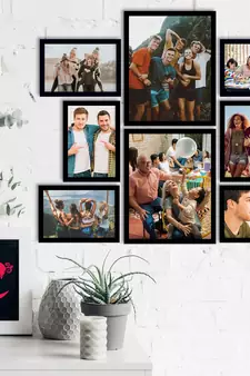 eCraftIndia Memory Wall Collage Photo Frame - Set of 8 Photo Frames for 6 Photos of 5"x7", 2 Photos of 8"x10"