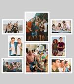 eCraftIndia Memory Wall Collage Photo Frame - Set of 8 Photo Frames for 6 Photos of 5"x7", 2 Photos of 8"x10"