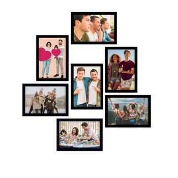 eCraftIndia Memory Wall Collage Photo Frame - Set of 7 Photo Frames for 7 Photos of 5"x7" 1