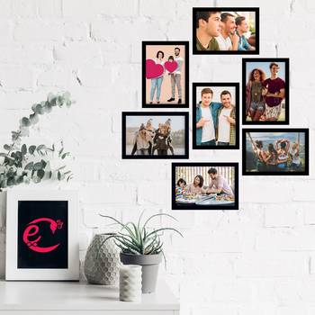 eCraftIndia Memory Wall Collage Photo Frame - Set of 7 Photo Frames for 7 Photos of 5"x7" 2