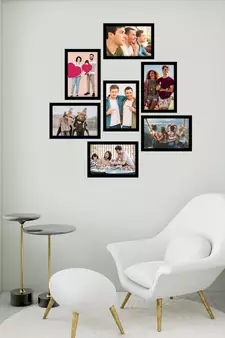 eCraftIndia Memory Wall Collage Photo Frame - Set of 7 Photo Frames for 7 Photos of 5"x7"