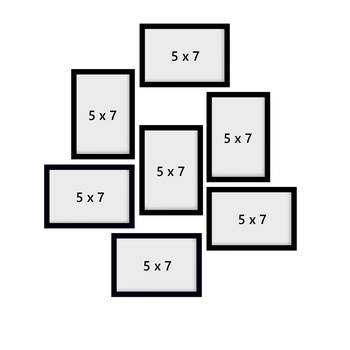 eCraftIndia Memory Wall Collage Photo Frame - Set of 7 Photo Frames for 7 Photos of 5"x7" 4