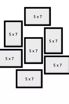 eCraftIndia Memory Wall Collage Photo Frame - Set of 7 Photo Frames for 7 Photos of 5"x7"