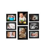 eCraftIndia Memory Wall Collage Photo Frame - Set of 8 Photo Frames for 6 Photos of 4"x6", 2 Photos of 5"x7"