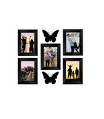 eCraftIndia Memory Wall Collage Photo Frame - Set of 5 Photo Frames for 5 Photos of 5"x7", 2 Pieces of BUTTERFLIES