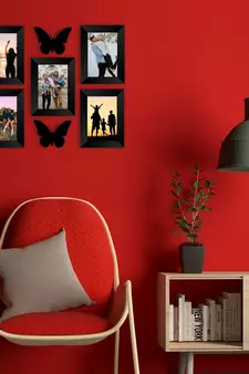 eCraftIndia Memory Wall Collage Photo Frame - Set of 5 Photo Frames for 5 Photos of 5"x7", 2 Pieces of BUTTERFLIES