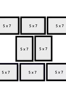 eCraftIndia Memory Wall Collage Photo Frame - Set of 8 Photo Frames for 8 Photos of 5"x7"