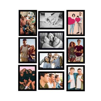 eCraftIndia Memory Wall Collage Photo Frame - Set of 10 Photo Frames for 10 Photos of 5"x7" 1