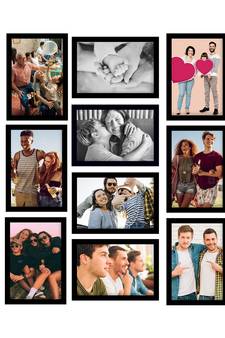 eCraftIndia Memory Wall Collage Photo Frame - Set of 10 Photo Frames for 10 Photos of 5"x7"