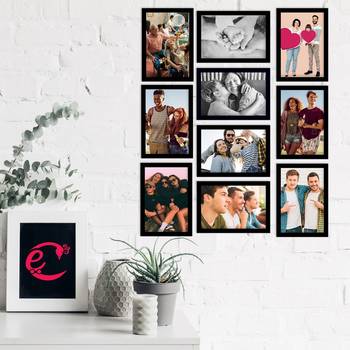 eCraftIndia Memory Wall Collage Photo Frame - Set of 10 Photo Frames for 10 Photos of 5"x7" 2