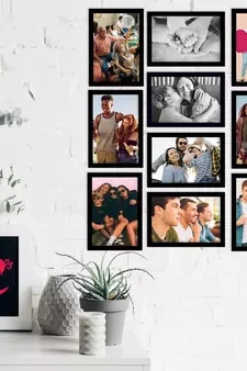 eCraftIndia Memory Wall Collage Photo Frame - Set of 10 Photo Frames for 10 Photos of 5"x7"