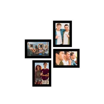 eCraftIndia Memory Wall Collage Photo Frame - Set of 4 Photo Frames for 4 Photos of 5"x7" 1