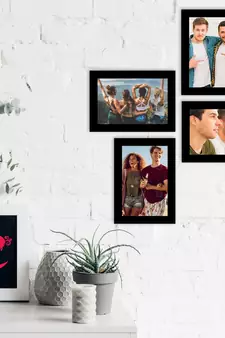 eCraftIndia Memory Wall Collage Photo Frame - Set of 4 Photo Frames for 4 Photos of 5"x7"