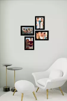 eCraftIndia Memory Wall Collage Photo Frame - Set of 4 Photo Frames for 4 Photos of 5"x7"