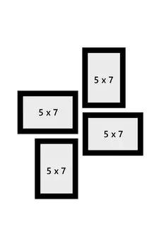 eCraftIndia Memory Wall Collage Photo Frame - Set of 4 Photo Frames for 4 Photos of 5"x7"