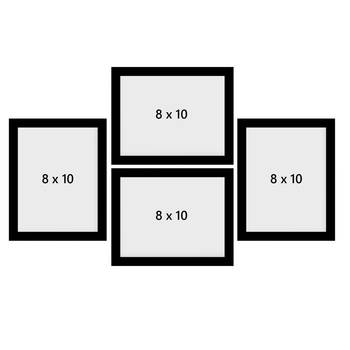 eCraftIndia Memory Wall Collage Photo Frame - Set of 4 Photo Frames for 4 Photos of 8"x10" 4