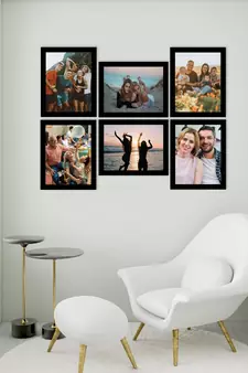 eCraftIndia Memory Wall Collage Photo Frame - Set of 6 Photo Frames for 6 Photos of 8"x10"