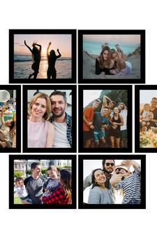 eCraftIndia Memory Wall Collage Photo Frame - Set of 8 Photo Frames for 8 Photos of 8"x10"