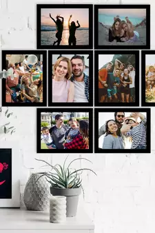 eCraftIndia Memory Wall Collage Photo Frame - Set of 8 Photo Frames for 8 Photos of 8"x10"