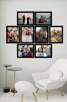 eCraftIndia Memory Wall Collage Photo Frame - Set of 8 Photo Frames for 8 Photos of 8"x10"