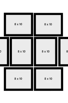 eCraftIndia Memory Wall Collage Photo Frame - Set of 8 Photo Frames for 8 Photos of 8"x10"