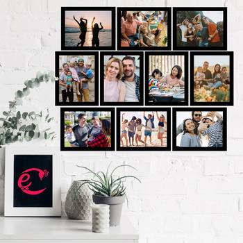 eCraftIndia Memory Wall Collage Photo Frame - Set of 10 Photo Frames for 10 Photos of 8"x10" 2