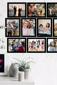 eCraftIndia Memory Wall Collage Photo Frame - Set of 10 Photo Frames for 10 Photos of 8"x10"