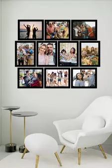 eCraftIndia Memory Wall Collage Photo Frame - Set of 10 Photo Frames for 10 Photos of 8"x10"