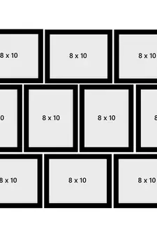 eCraftIndia Memory Wall Collage Photo Frame - Set of 10 Photo Frames for 10 Photos of 8"x10"