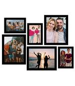 eCraftIndia Memory Wall Collage Photo Frame - Set of 6 Photo Frames for 3 Photos of 5"x7", 3 Photos of 8"x10"