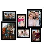 eCraftIndia Memory Wall Collage Photo Frame - Set of 6 Photo Frames for 4 Photos of 5"x7", 2 Photos of 8"x10"