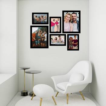 eCraftIndia Memory Wall Collage Photo Frame - Set of 6 Photo Frames for 4 Photos of 5"x7", 2 Photos of 8"x10" 3